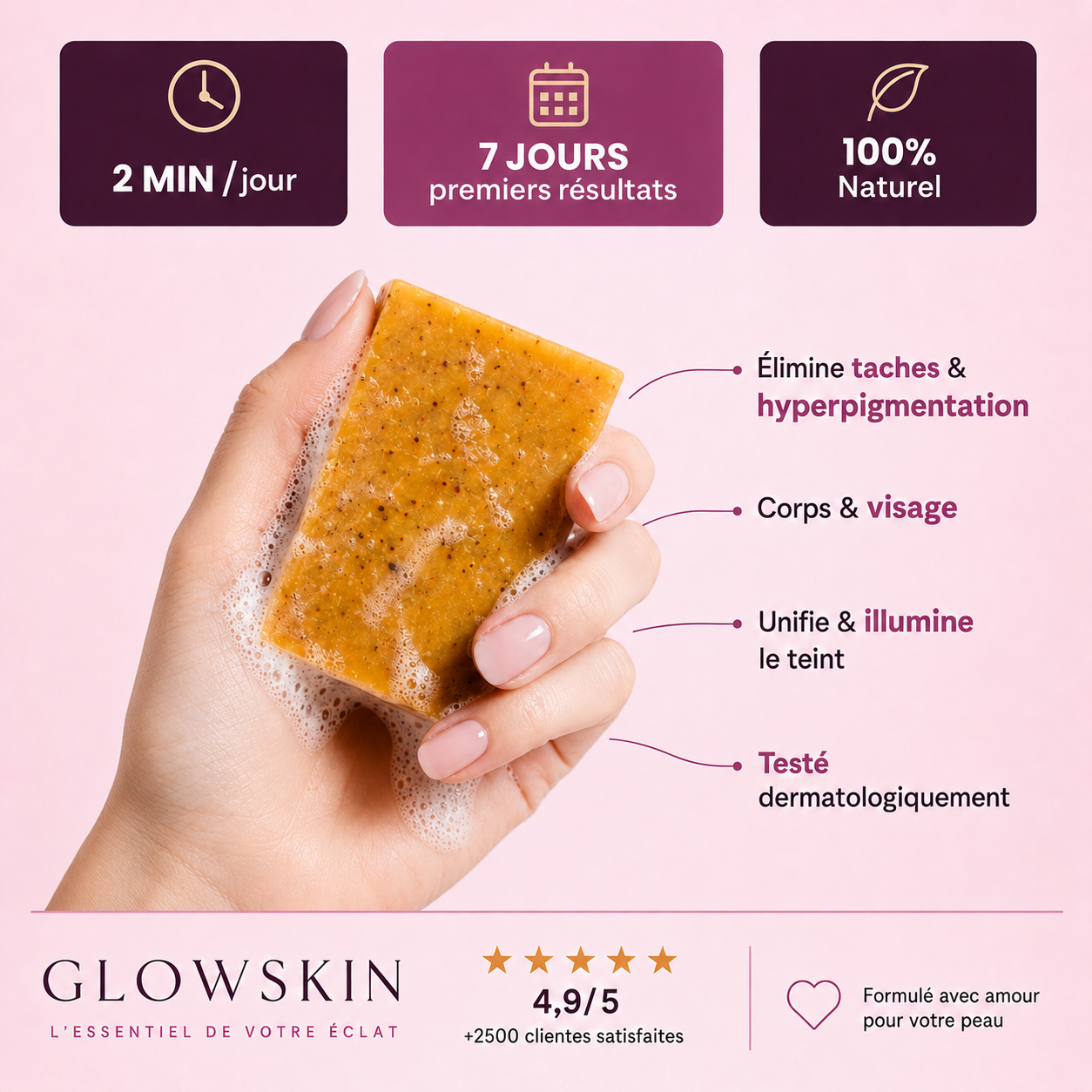 GLOWSKIN Bar — Anti-Taches & Hyperpigmentation